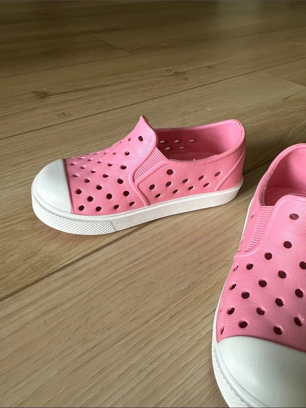 Place Kids' Pink Slip-On Perforated Water Shoes with White Toe